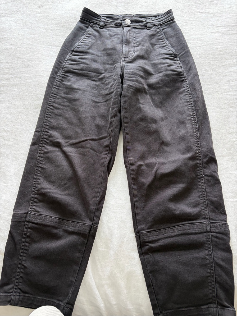 Everlane High-Rise Black Wide-Leg Utility Pants